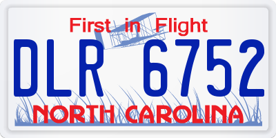 NC license plate DLR6752