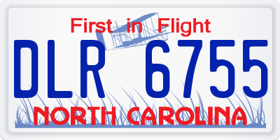 NC license plate DLR6755