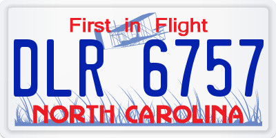 NC license plate DLR6757