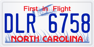 NC license plate DLR6758