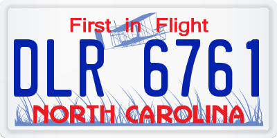 NC license plate DLR6761