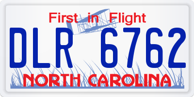 NC license plate DLR6762