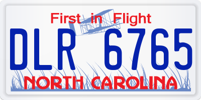 NC license plate DLR6765