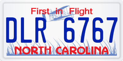 NC license plate DLR6767