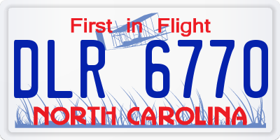 NC license plate DLR6770