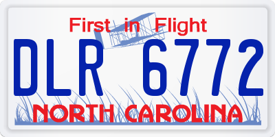 NC license plate DLR6772