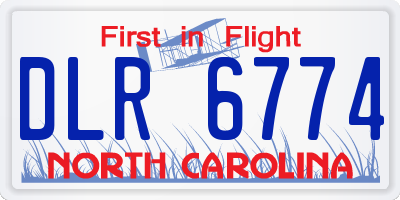 NC license plate DLR6774