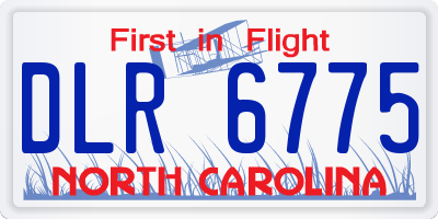 NC license plate DLR6775