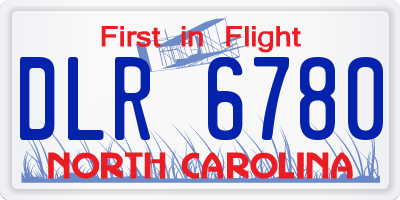 NC license plate DLR6780