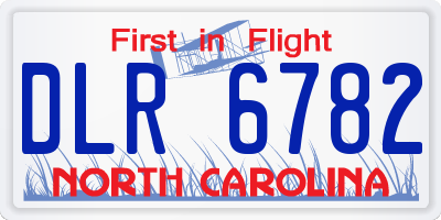 NC license plate DLR6782