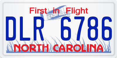 NC license plate DLR6786