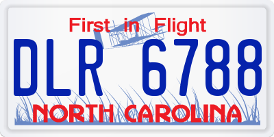 NC license plate DLR6788