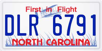 NC license plate DLR6791