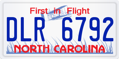 NC license plate DLR6792