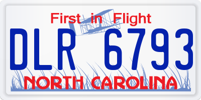 NC license plate DLR6793