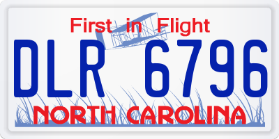 NC license plate DLR6796