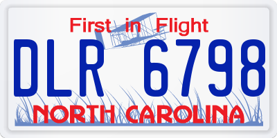 NC license plate DLR6798