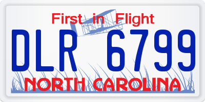 NC license plate DLR6799