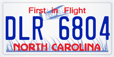 NC license plate DLR6804