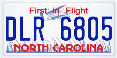 NC license plate DLR6805