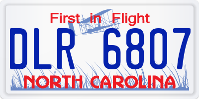 NC license plate DLR6807