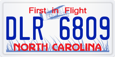 NC license plate DLR6809