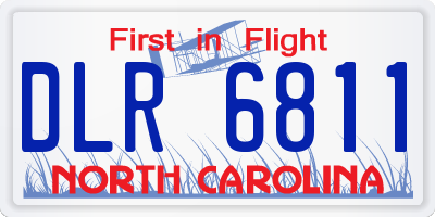 NC license plate DLR6811