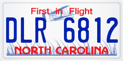 NC license plate DLR6812