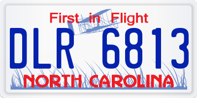 NC license plate DLR6813