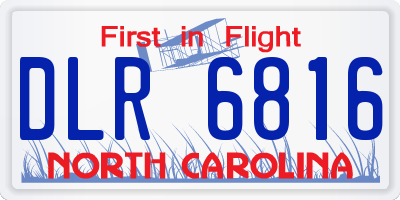NC license plate DLR6816