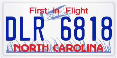 NC license plate DLR6818