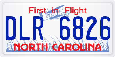 NC license plate DLR6826