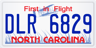 NC license plate DLR6829
