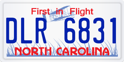 NC license plate DLR6831