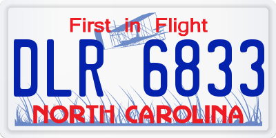 NC license plate DLR6833