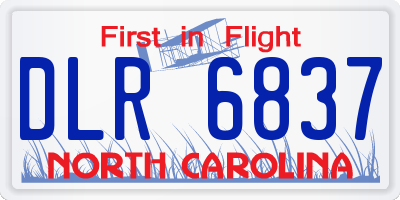 NC license plate DLR6837