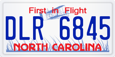 NC license plate DLR6845