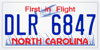 NC license plate DLR6847