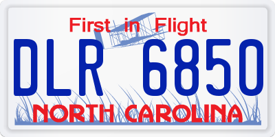 NC license plate DLR6850