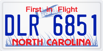 NC license plate DLR6851