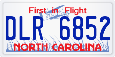NC license plate DLR6852