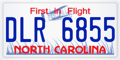 NC license plate DLR6855