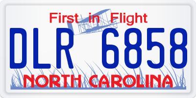 NC license plate DLR6858