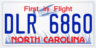 NC license plate DLR6860