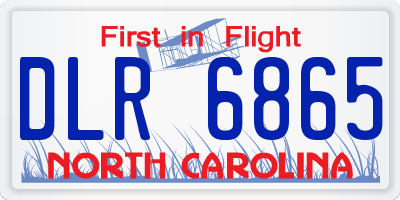 NC license plate DLR6865