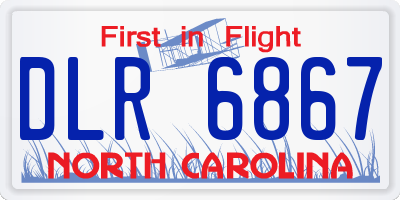 NC license plate DLR6867
