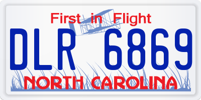 NC license plate DLR6869