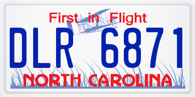 NC license plate DLR6871