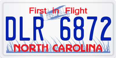 NC license plate DLR6872