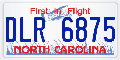 NC license plate DLR6875